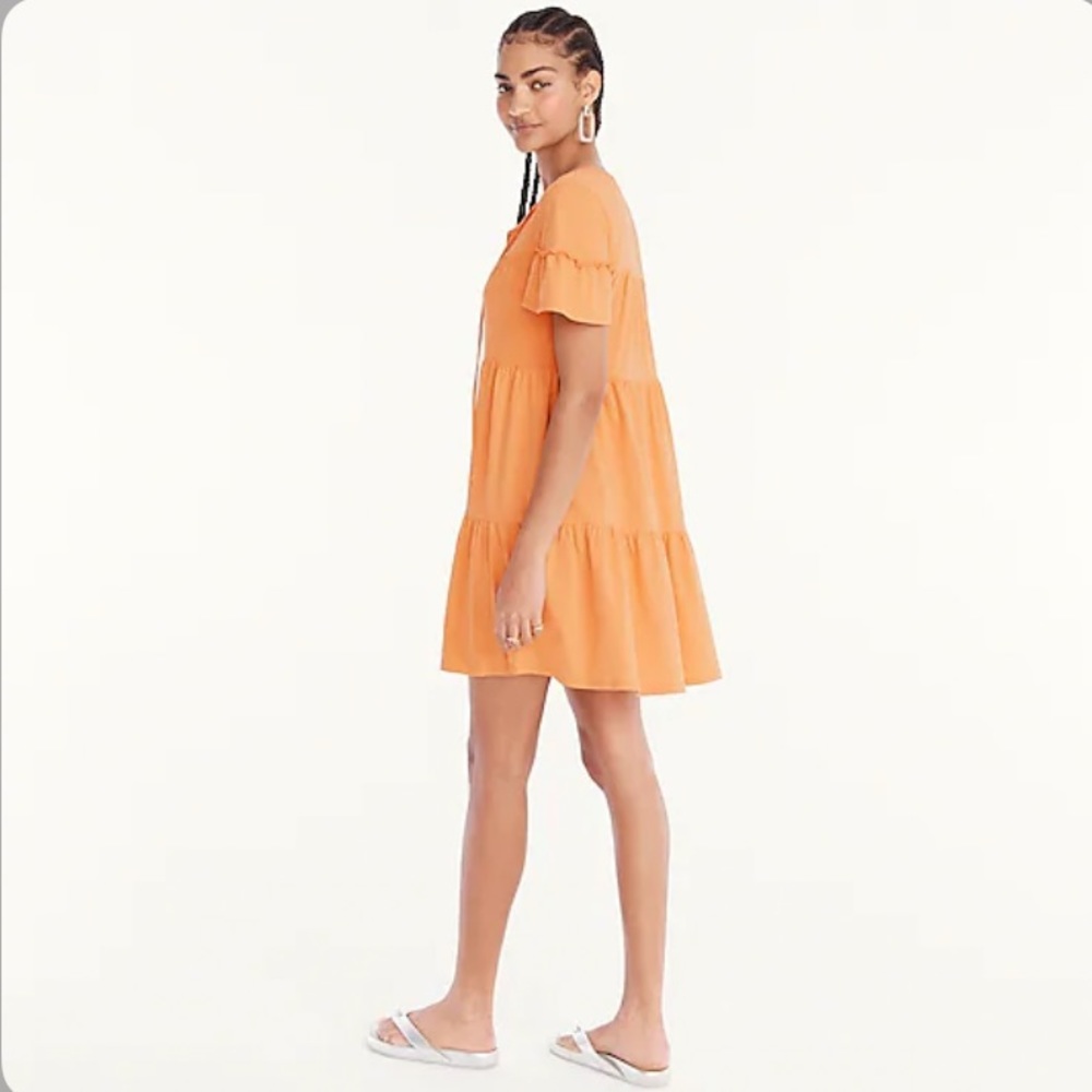 NWT J. Crew Broken-in Jersey Tiered Mini‎ Dress